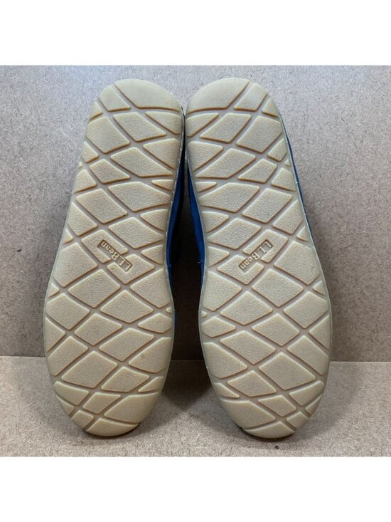 L.L.Bean Mens Wicked Good Boot Moc Slippers Blue Suede Shearling-Lined Size 10 main image 4